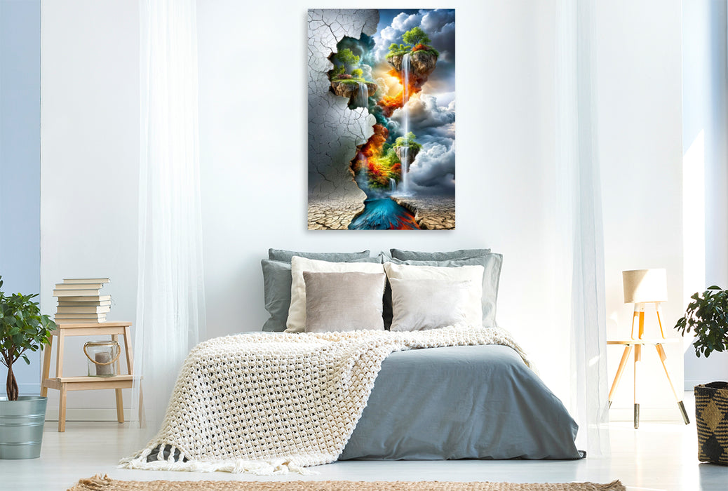 Premium Textil-Leinwand Ein Spalt voller Wunder