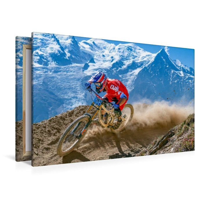Premium Textil-Leinwand Fels, Staub, Flow - der perfekte Moment