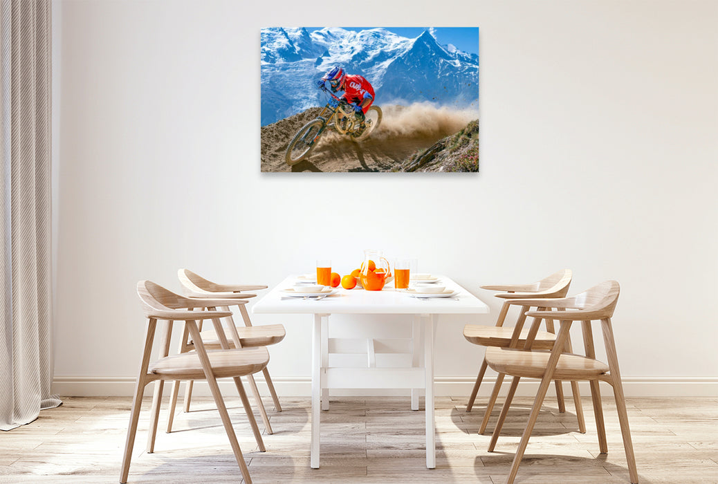 Premium Textil-Leinwand Fels, Staub, Flow - der perfekte Moment