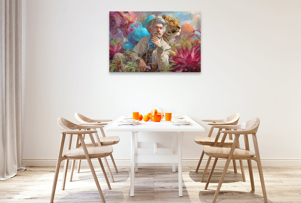 Premium Textil-Leinwand Dschungelentdecker