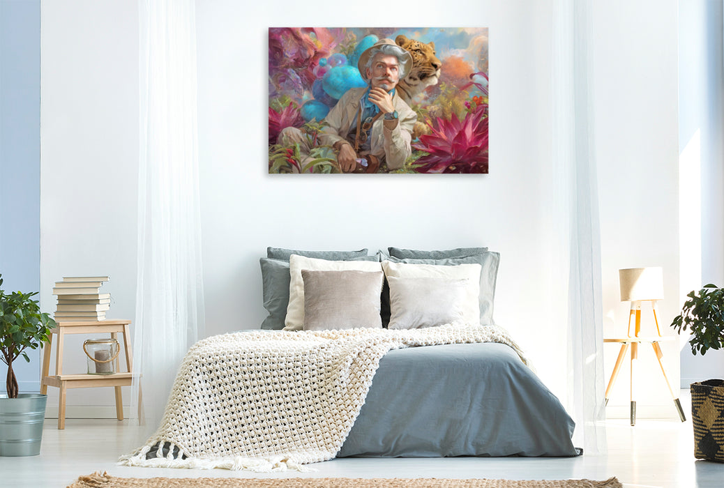 Premium Textil-Leinwand Dschungelentdecker