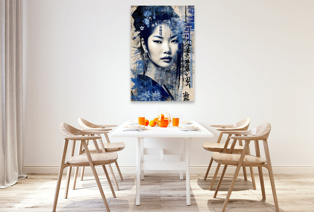Premium Textil-Leinwand Mitsuki - Schöner Mond