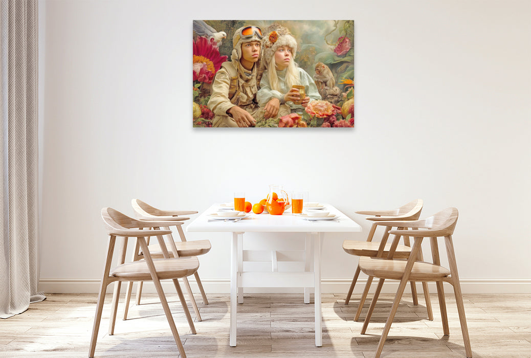 Premium Textil-Leinwand Dschungelentdecker