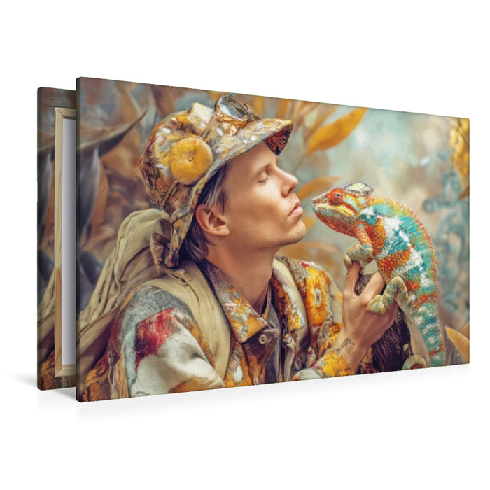 Premium Textil-Leinwand Dschungelentdecker