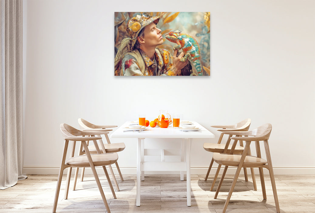 Premium Textil-Leinwand Dschungelentdecker