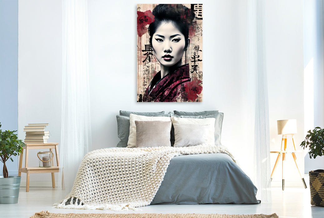 Premium Textil-Leinwand Konami - Kleine Welle