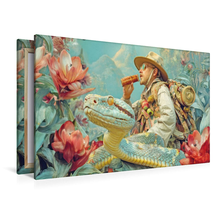 Premium Textil-Leinwand Dschungelentdecker