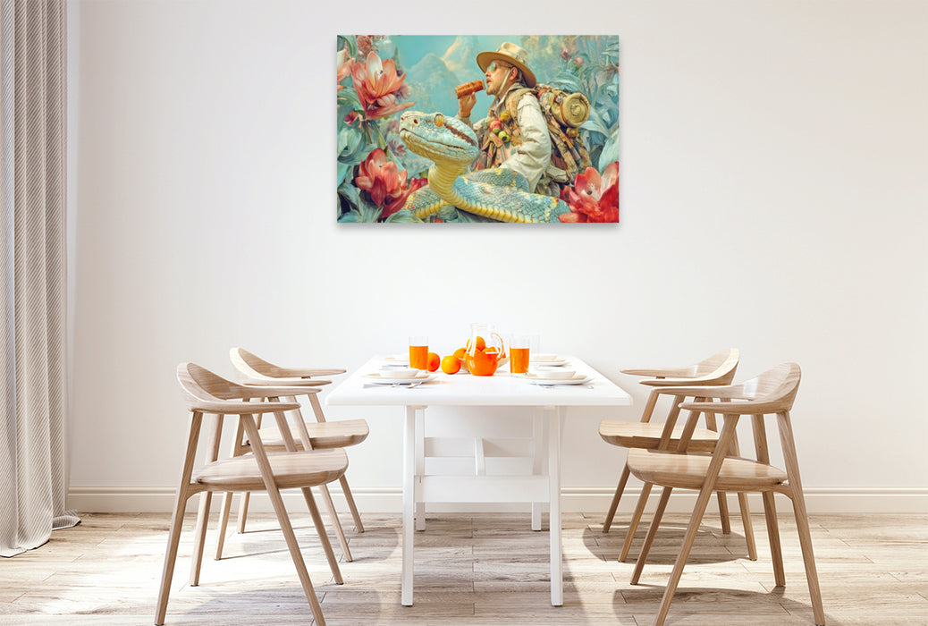 Premium Textil-Leinwand Dschungelentdecker