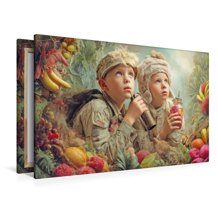 Premium Textil-Leinwand Dschungelentdecker