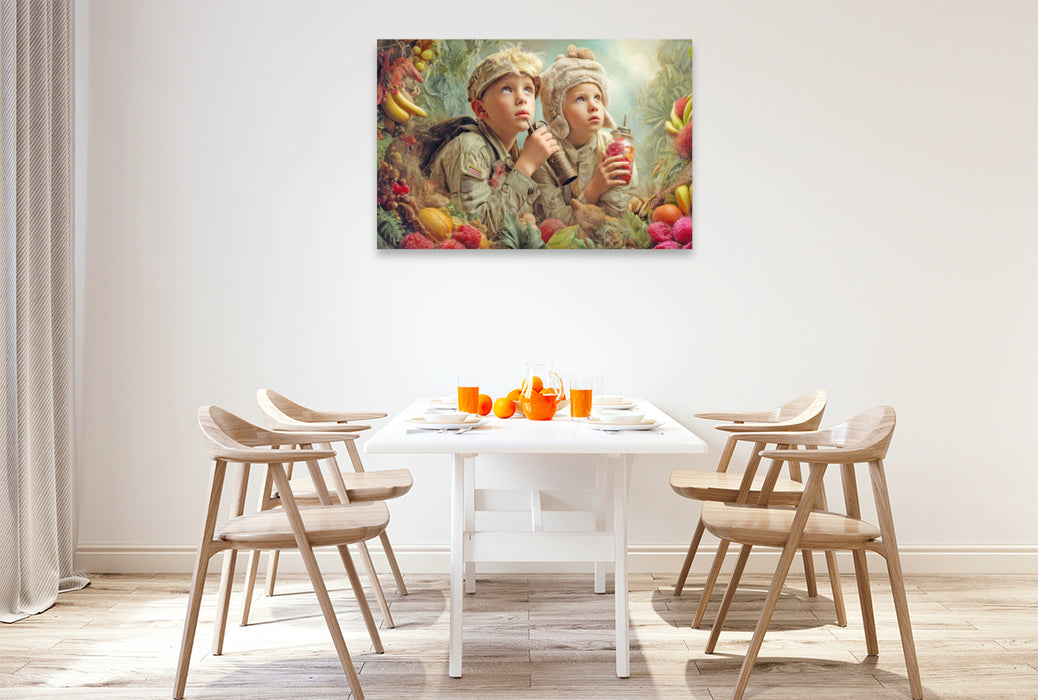 Premium Textil-Leinwand Dschungelentdecker