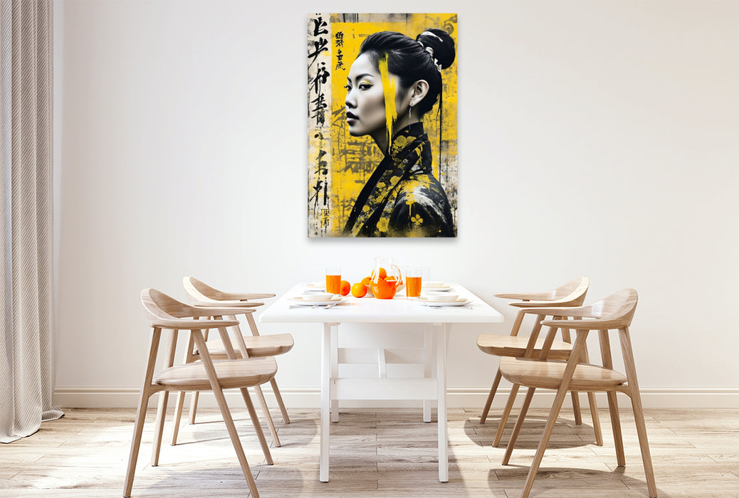 Premium Textil-Leinwand Yoko - Licht und Sonne