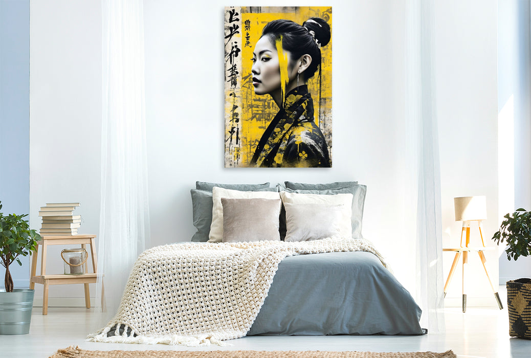 Premium Textil-Leinwand Yoko - Licht und Sonne