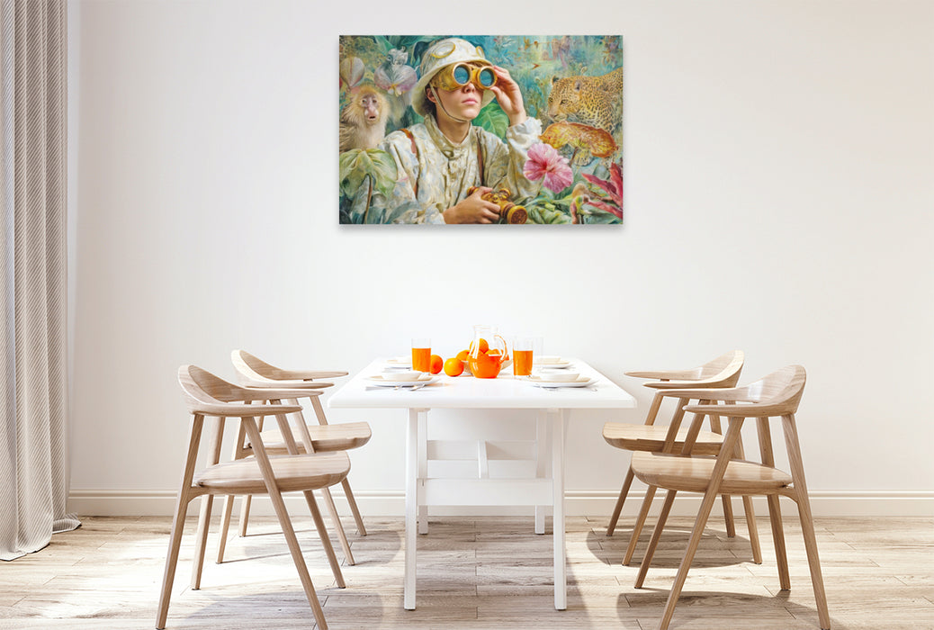 Premium Textil-Leinwand Dschungelentdecker