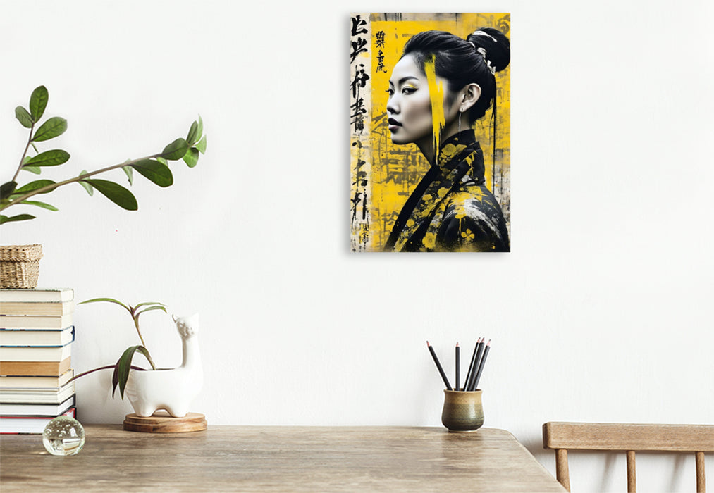 Premium Textil-Leinwand Yoko - Licht und Sonne