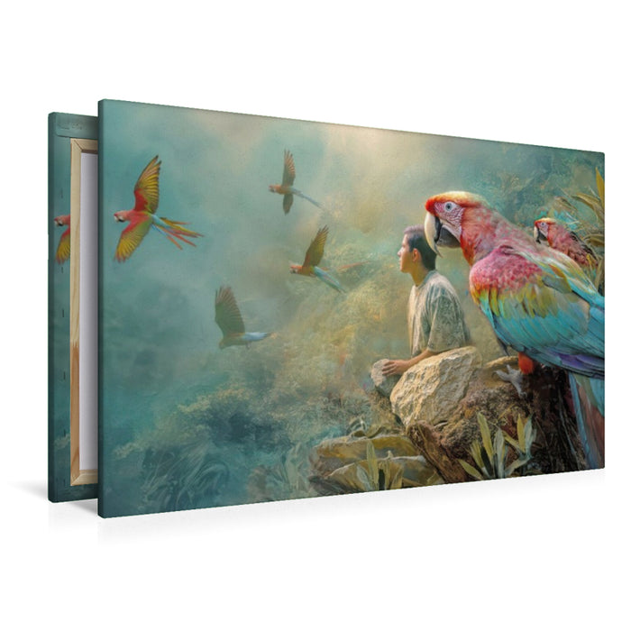 Premium Textil-Leinwand Dschungelentdecker