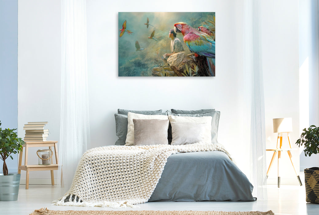 Premium Textil-Leinwand Dschungelentdecker