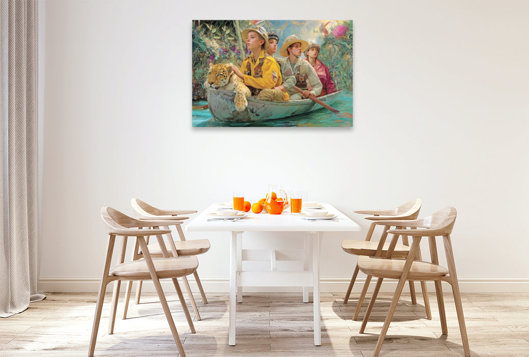 Premium Textil-Leinwand Dschungelentdecker