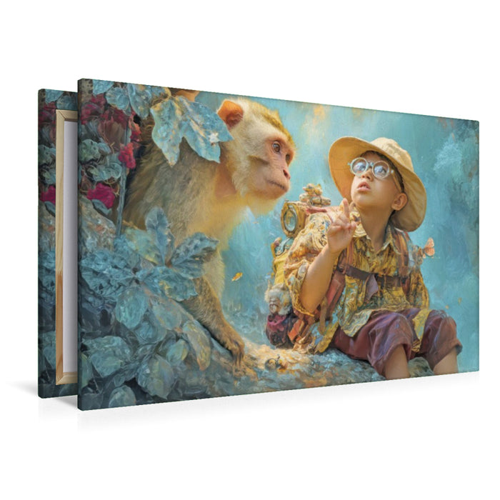 Premium Textil-Leinwand Dschungelentdecker