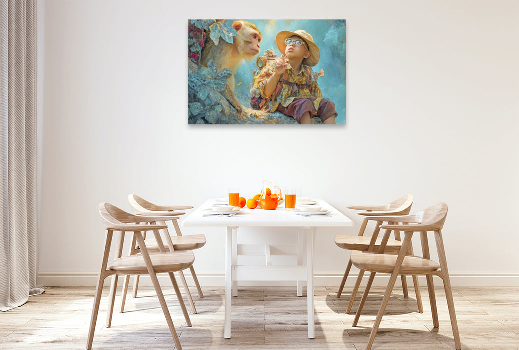 Premium Textil-Leinwand Dschungelentdecker