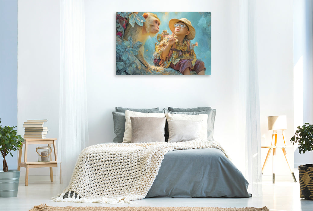 Premium Textil-Leinwand Dschungelentdecker