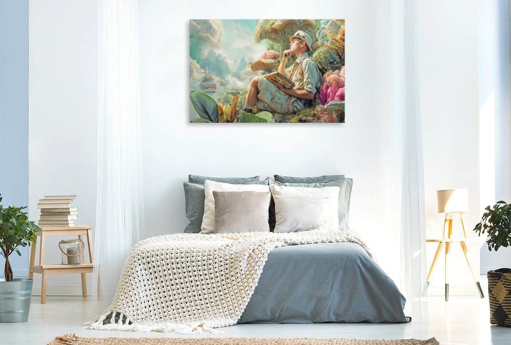 Premium Textil-Leinwand Dschungelentdecker