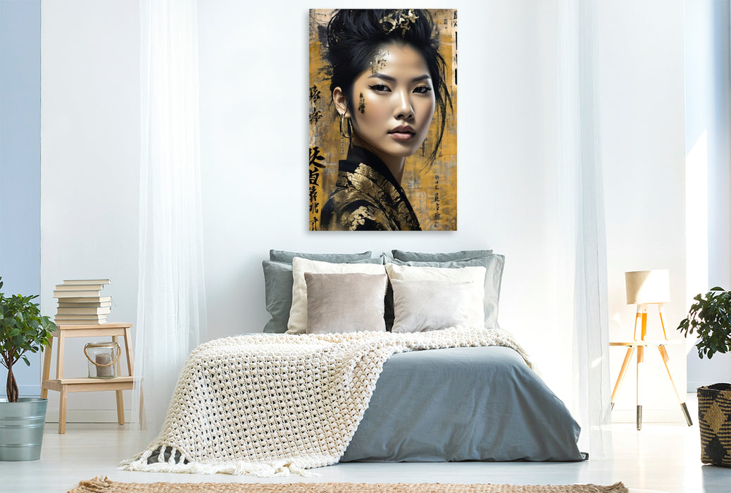 Premium Textil-Leinwand Tomoko - Kind der Weisheit