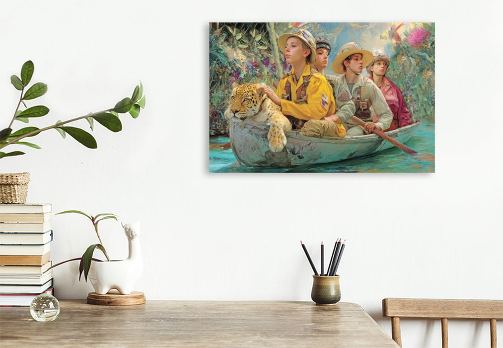 Premium Textil-Leinwand Dschungelentdecker