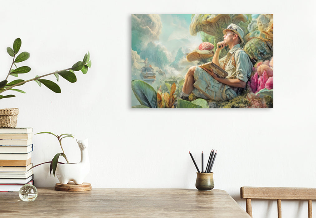Premium Textil-Leinwand Dschungelentdecker