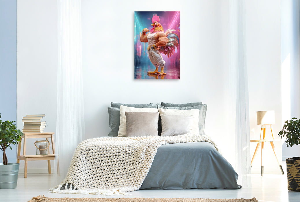 Premium Textil-Leinwand Starke tierische Kerle