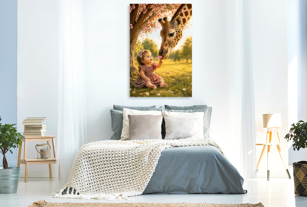 Premium Textil-Leinwand Ein Geschenk von Herzen