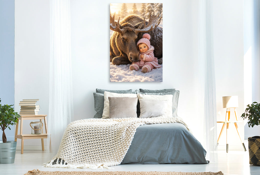 Premium Textil-Leinwand Der sanfte Wächter