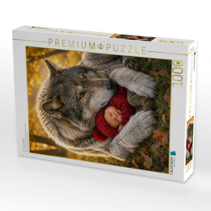 Im Schutz des Wolfes - CALVENDO Foto-Puzzle'