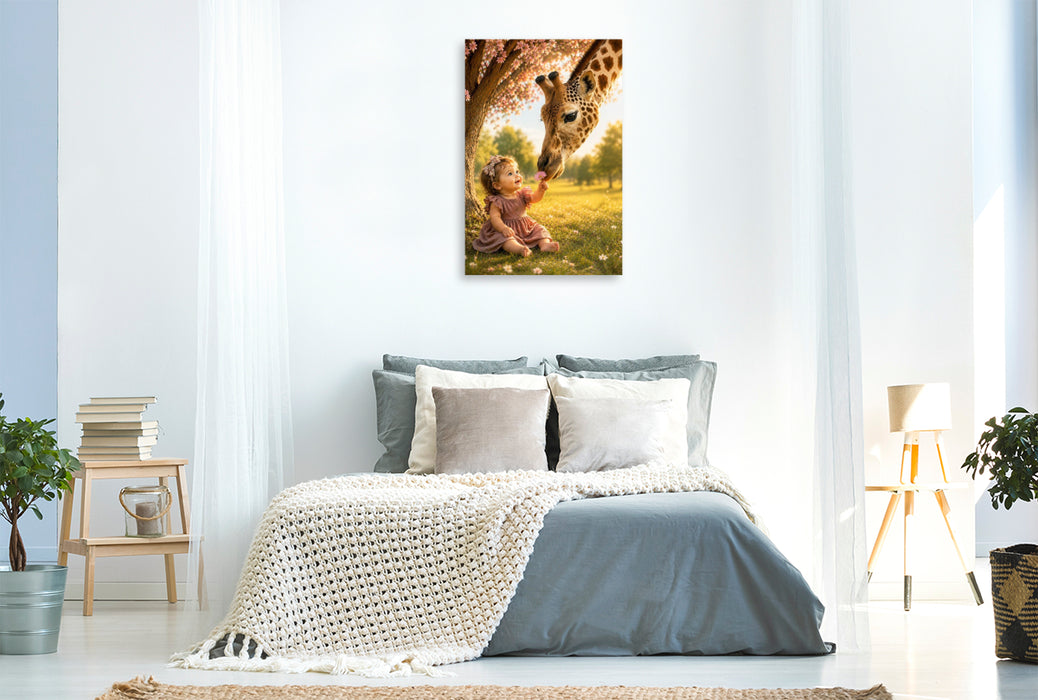 Premium Textil-Leinwand Ein Geschenk von Herzen