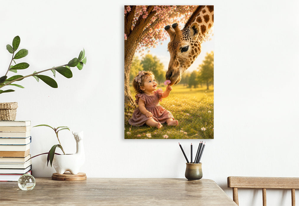 Premium Textil-Leinwand Ein Geschenk von Herzen