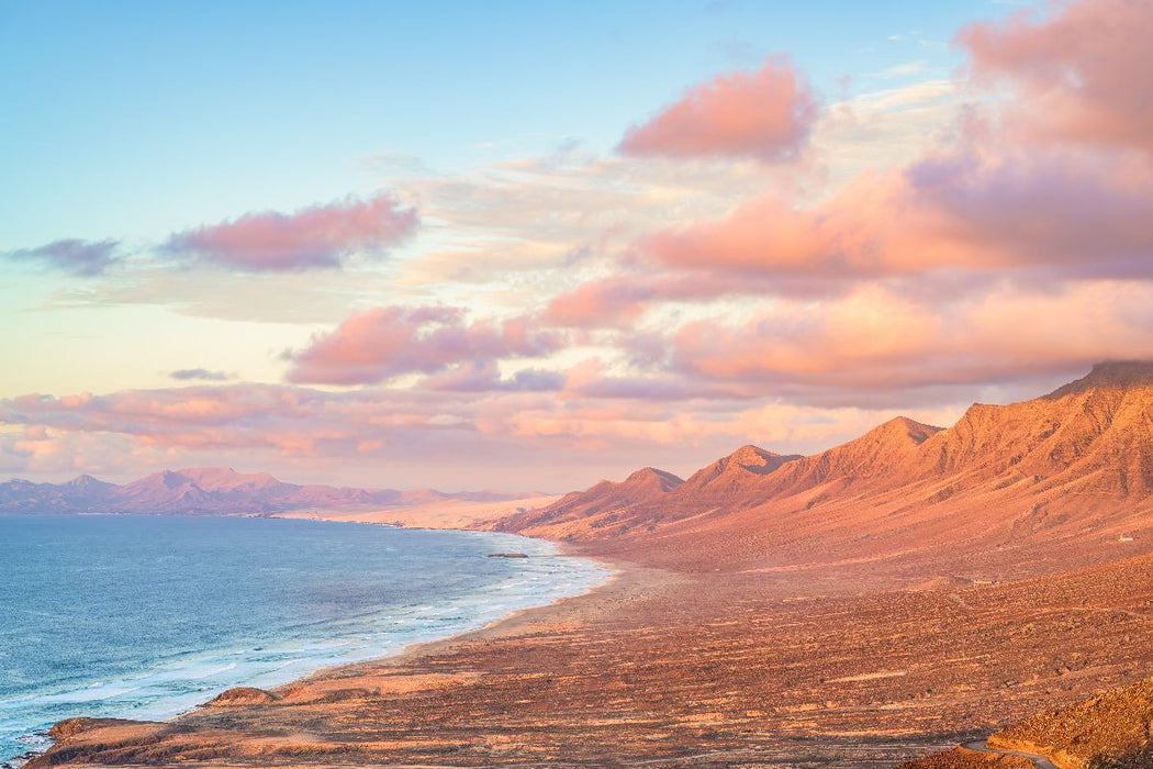 Premium Textil-Leinwand Mirador de Cofete auf Fuerteventura
