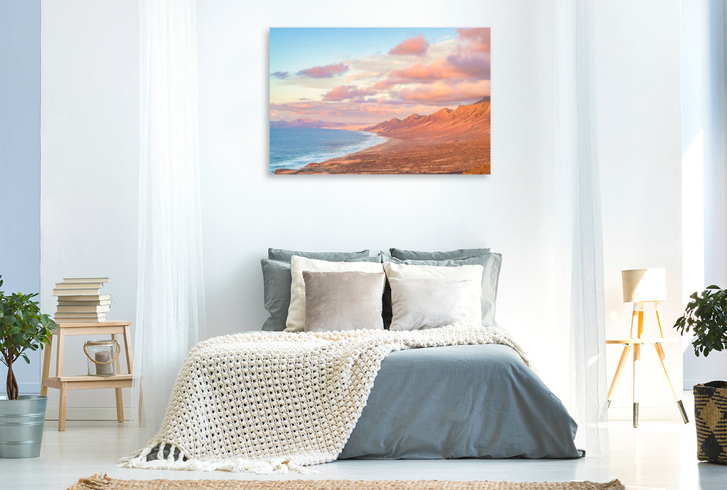 Premium Textil-Leinwand Mirador de Cofete auf Fuerteventura