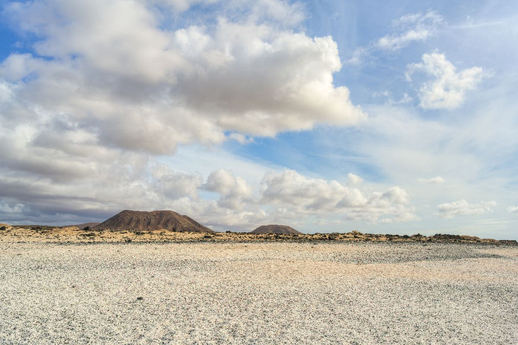 Premium Textil-Leinwand Popcorn Strand - Playa del Bajo de la Burra auf Fuerteventura