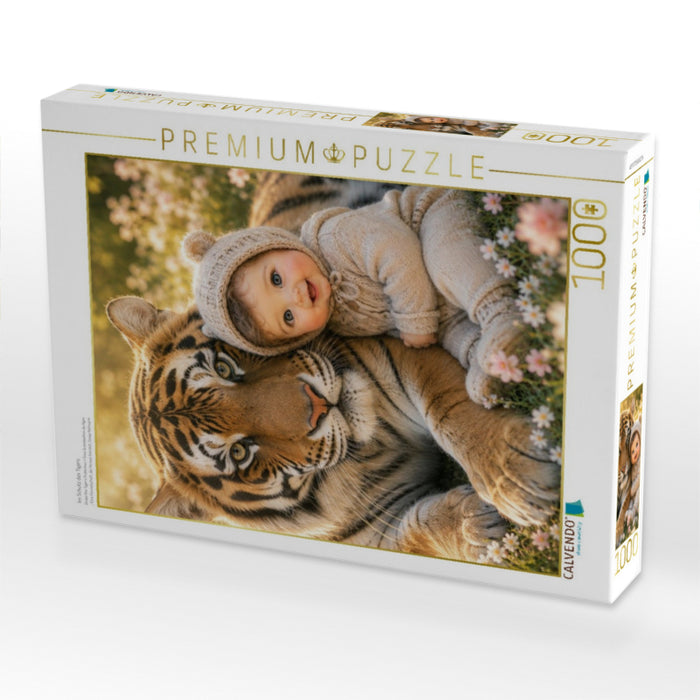 Im Schutz des Tigers - CALVENDO Foto-Puzzle'