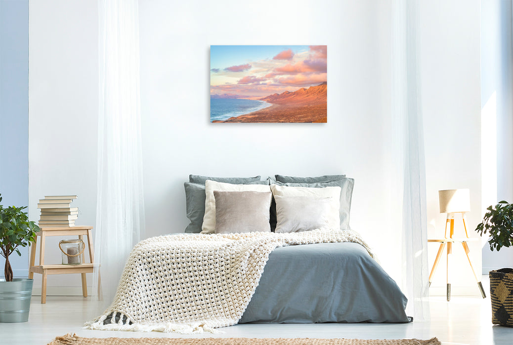 Premium Textil-Leinwand Mirador de Cofete auf Fuerteventura