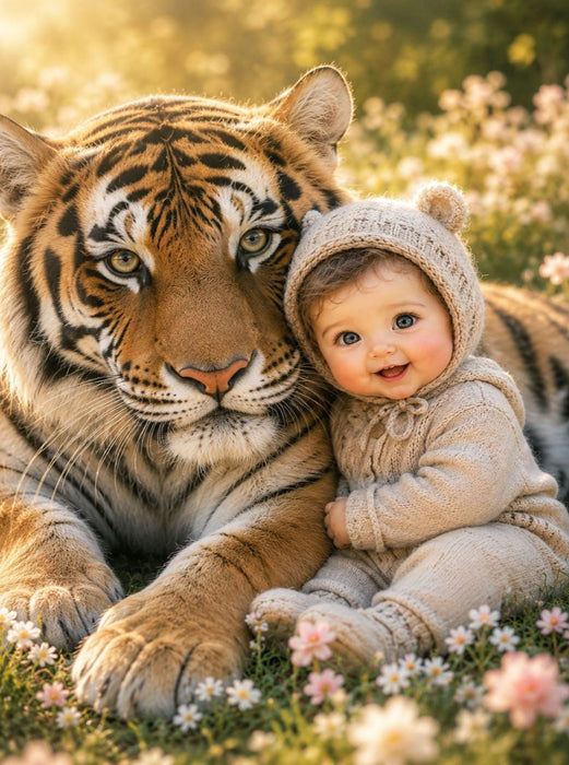 Im Schutz des Tigers - CALVENDO Foto-Puzzle'
