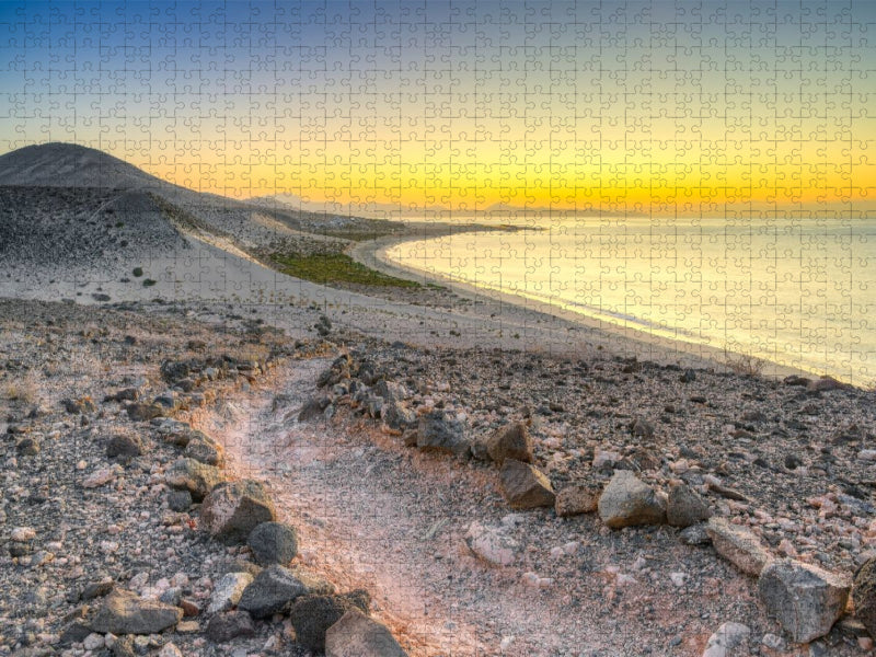 Blick Richtung Playa de Sotavento auf Fuerteventura - CALVENDO Foto-Puzzle'