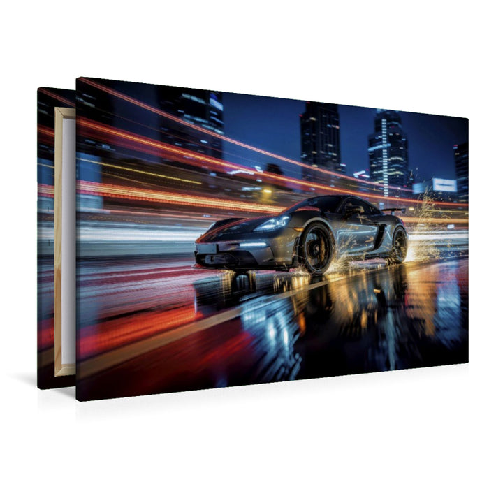 Premium Textil-Leinwand Adrenalin im Overdrive, Herzschlag im roten Bereich.