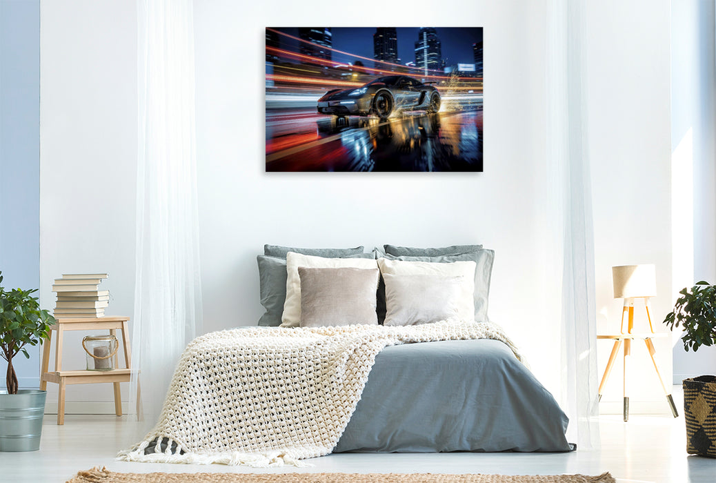 Premium Textil-Leinwand Adrenalin im Overdrive, Herzschlag im roten Bereich.