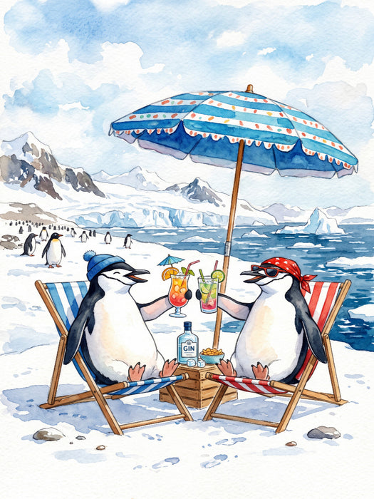 Pinguine bei Relaxen - CALVENDO Foto-Puzzle'