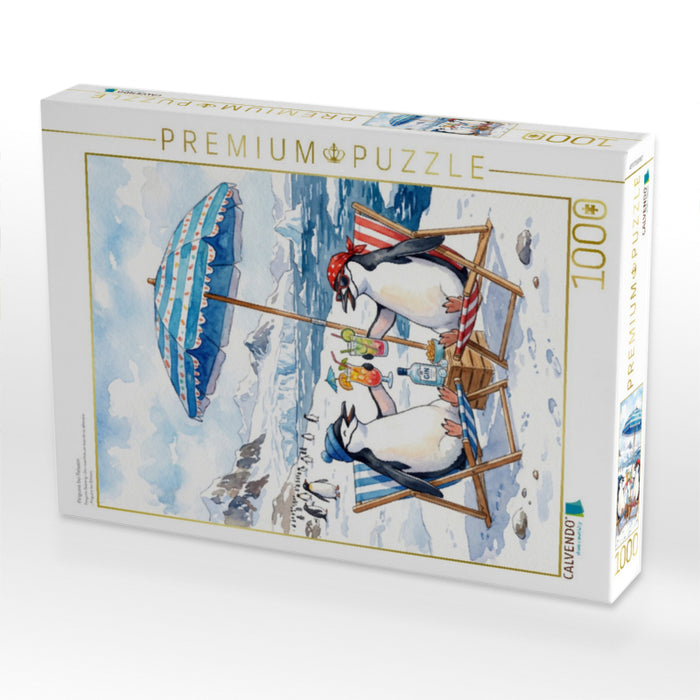 Pinguine bei Relaxen - CALVENDO Foto-Puzzle'