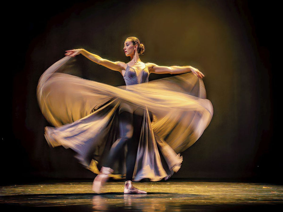 Licht schreibt Choreografie, jede Pose ein Funken. - CALVENDO Foto-Puzzle'