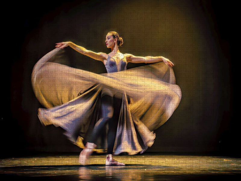 Licht schreibt Choreografie, jede Pose ein Funken. - CALVENDO Foto-Puzzle'