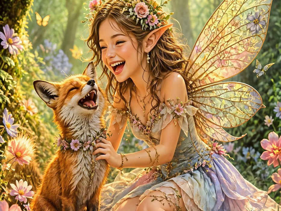 Die Verspielte Fee - Frühling voller Lebensfreude - CALVENDO Foto-Puzzle'