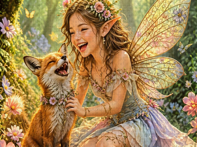 Die Verspielte Fee - Frühling voller Lebensfreude - CALVENDO Foto-Puzzle'
