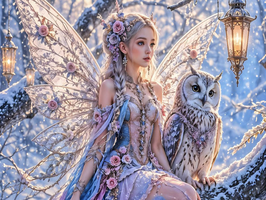 Die Freiheitsfee - Freiheit auf Eulenflügeln - CALVENDO Foto-Puzzle'